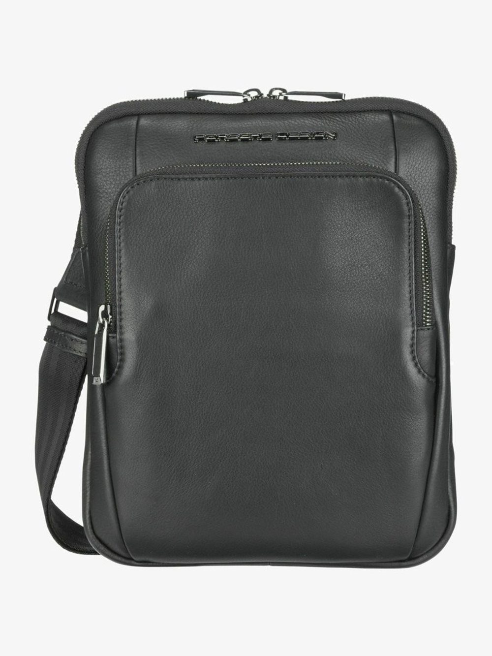 Porsche Design Black Leather Messenger Crossbody